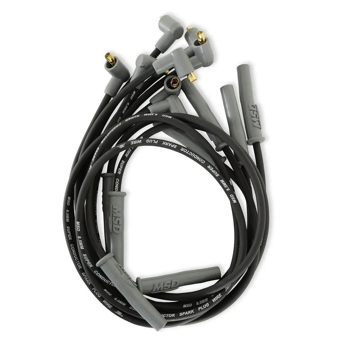 31373 – MSD CO. Spark Plug Wire Set, Pre Assembled Black 8-1/2 Millimeter Silicone and Synthetic Helically Wound Copp...